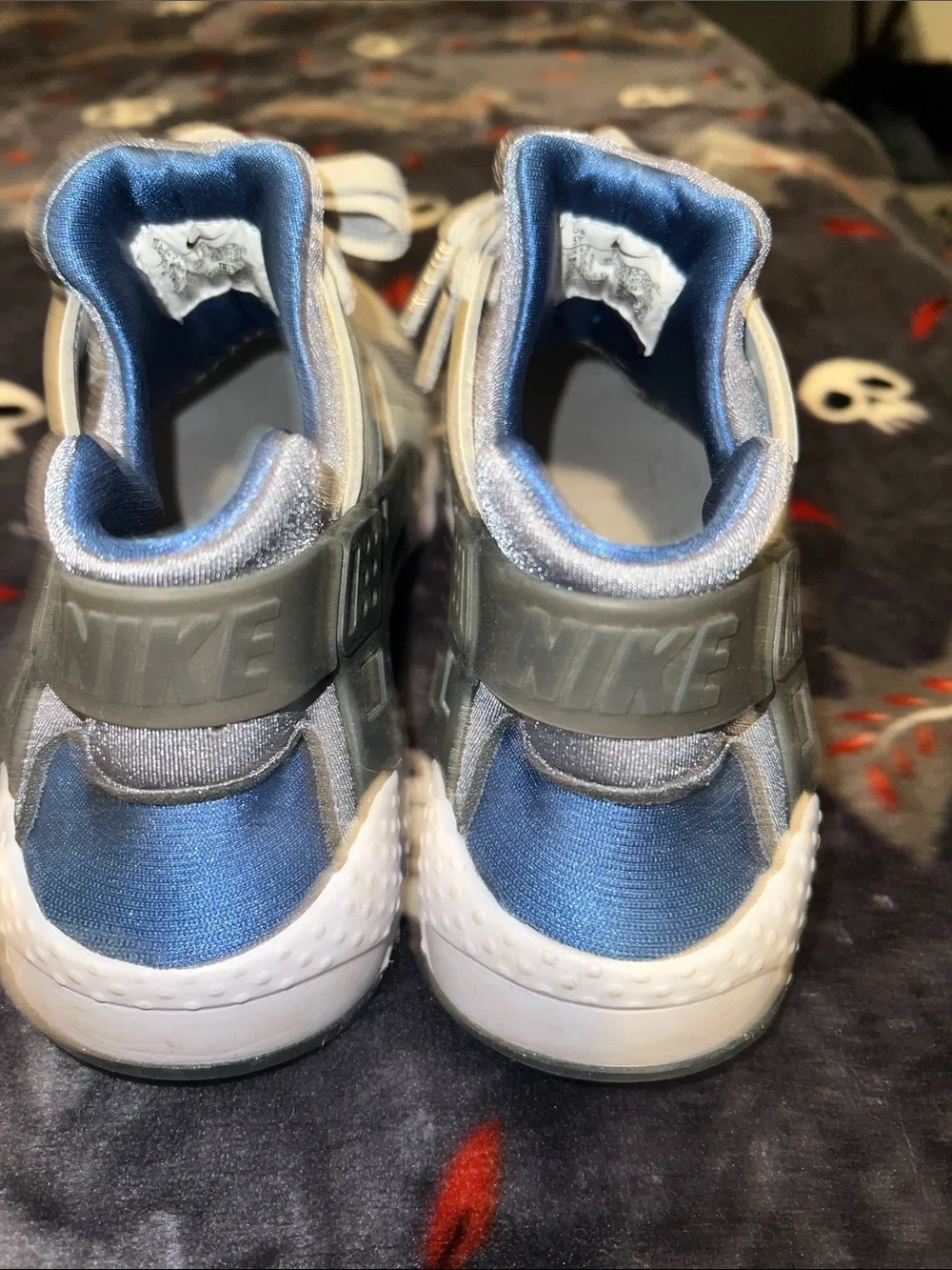 Nike Kids Light Gray, Blue and Dark Gray Sport Sneakers